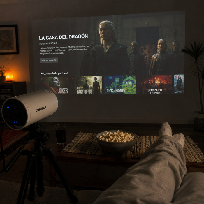 Proyector CineMax 4K + Trípode Gratis