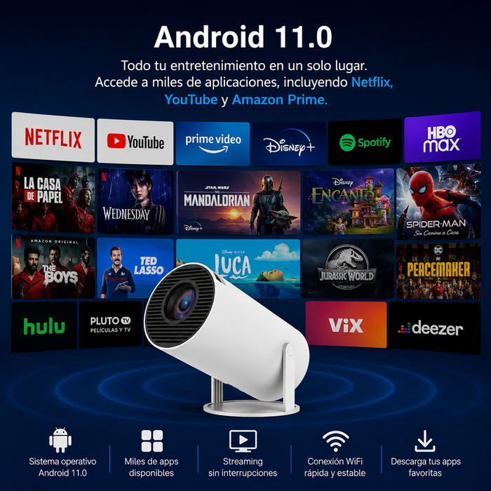 Proyector CineMax 4K + Tripié Gratis